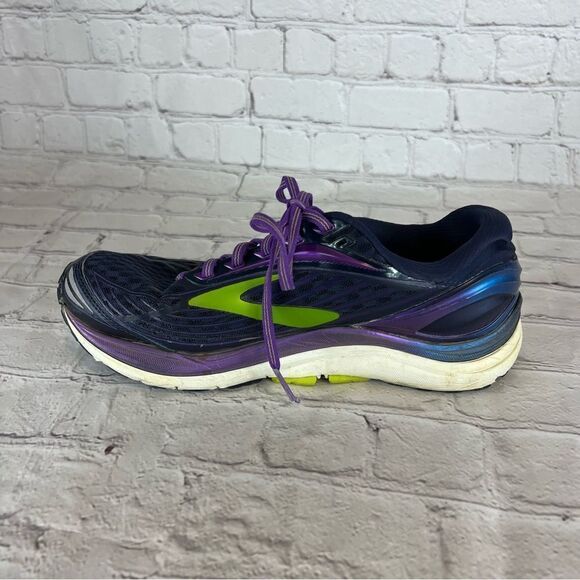 Brooks Transcend 4 Women’s Size 9.5 Peacoat/Iridesium/Lime Punch Running Shoes - Picture 10 of 11